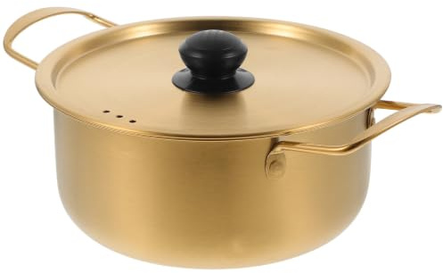 Uonlytech Pentola Doppia Divisa in Acciaio Inossidabile per Cucina, Pentola per Pasta Scolapasta Integrato, Portatile e Salvaspazio per Zuppe e Noodle