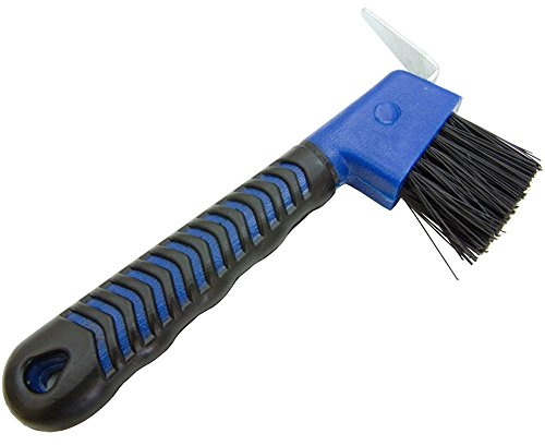 Intrepid International Gummi Hufkratzer mit Bürste, 222777BL, blau