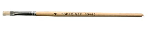 Toppoint Pinsel 12er Set Größe 4 mit Naturholzschäften und Metallzarge
