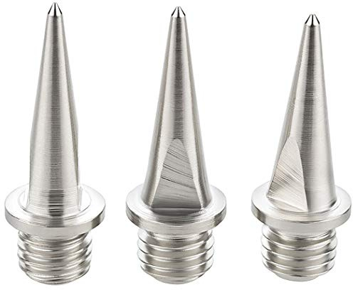 LAUFSTOFF Spikes Leichtathletik Ersatzdornen – echte Millimeter-Längen 2 bis 18 mm – Pyramide, Nadel, Zylinder – 14 bis 500 Stück – für Tartanbahn, Cross und Wettkampf