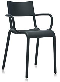 Kartell Generic A Armlehnstuhl, Plastik, Schwarz, 79 x 52.5 x 52 cm, 2 Einheiten