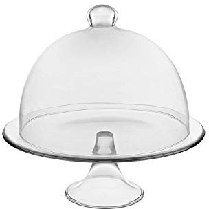 SWEET HOME Alzata per dolci e frutta in vetro con campana in vetro cod.22.67450.28 cm 28h diam.28 by Varotto & Co.