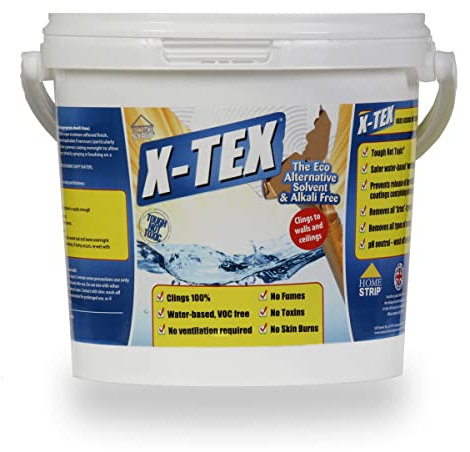 Home Strip X-Tex Textured Coating Remover 2.5L - Solvent Free Removal of Bonded Non Bonded Surfaces, Polytex, Artex Stripper, Paint, Wallpaper Remover