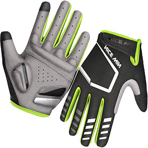 LOHOTEK Gants de Sport, Gants de vélo, Moto, VTT, Gants de Cyclisme pour Hommes, Femmes, écran Tactile antidérapant (Jaune, M)