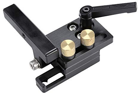 ArtisanShow 45 mm TTrack con escala ajustable manual Miter Flip Track Stop ranura en T exacto Miter Track Stop Localizador de pista de tope corredera, dispositivo de bricolaje herramientas de