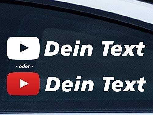 Decus Shop YouTube Wunschname Kanalname, Oil-Slick Folie, Auto-Aufkleber 1 Stück