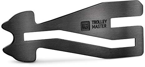 FABACH Trolley Master Stainless Steel Series - Edelstahl Einkaufswagenlöser Schlüsselanhänger für Einkaufswagen - Einkaufswagenchip öffnet Frontlader- und Seitenschubfach