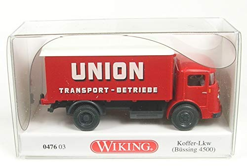 Wiking 047603 Koffer-LKW (Büssing 4500) Union Transport rot Spur HO 1:87 - Kein Spielzeug!!