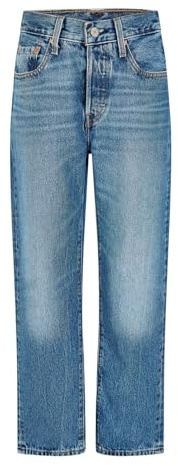 Levi's dam 501® Crop Cropped Fit Jeans , Medium Indigo Worn In, 28W / 26L