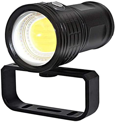 GYLLS Diving Video Flashlight, Underwater Photography Fluorescence Dive Torch Fill Light with Handle, 6000 Lumens, 80 Degrees Wide Beam Angle