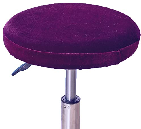 zalati Runde Hocker Abdeckung rutschfeste weiche Stretch Sitzkissen Slipcover Protector für Hocker Bar Stuhl Durchmesser 30-34 cm, lila