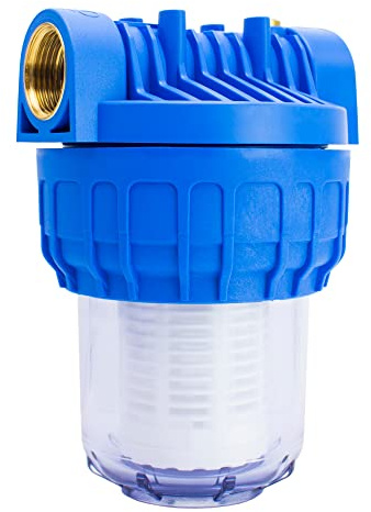 Vorfilter Wasserfilter Hauswasserwerk Pumpenfilter Hauswasserfilter max. 8 bar, 1 IG Messingbuchsen (5/2,5 - 3000 L/h)