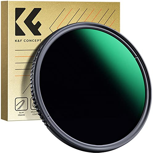 K&F CONCEPT 67mm Variable ND Filter ND3-1000 1.5-10 Stops HD Optical Glass | Multi-coated Slim Adjustable Fader ND3-ND1000 Neutral Density Filter, for Beach Rivers Waterfall Outdoor Nano-D Series FN502