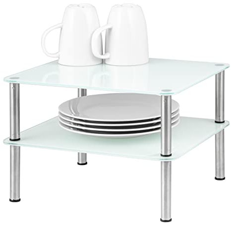 bremermann Tellerregal, Glasregal 2 Ebenen, Schrankeinsatz ca. 28 x 32 cm, Schrankregal (Weiß)