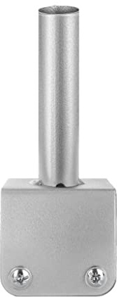 ADGO Flaggenhalter Anschraubbarer Flaggenmaststielgriff Wandhalterung Feuerverzinktes Befestigung am Handlauf (Einzel, Silber)