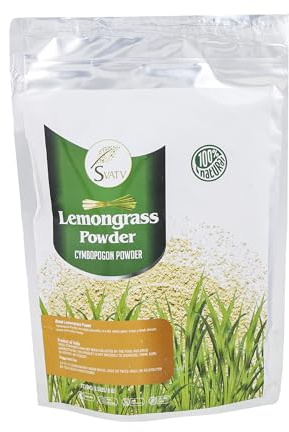 SVATV Lemongrass Powder | Polvo De Litronela | Cymbopogon Citratus | Hierbas Y Especias Naturales | For Cooking, Baking & Preparing Tea | 227 Grams, Half Pound, 8oz