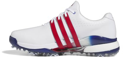 adidas herr Tour360 24 golfskor, Fotkläder vit bättre halsduk kungsblå, 42 EU