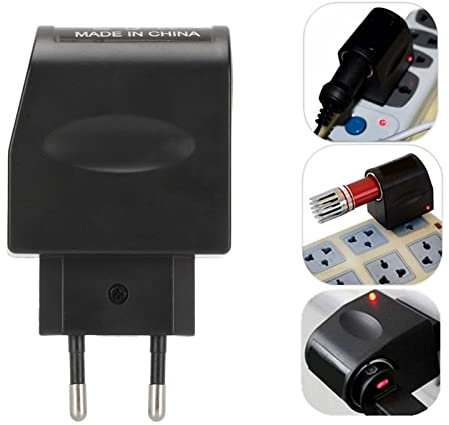 Adattatore di Alimentazione Convertitore da Presa a Muro da CA a CC 12V con Presa Accendisigari per Elettronica per Auto di Piccole Dimensioni (Spina UE)
