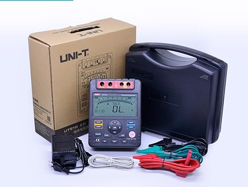 UNI-T Uni-trend Ground resistance meter UT511/512/513A Insulation Resistance Testers Meter Megohmmeter Voltmeter Auto Range test voltage up to 5kV(UT513A)
