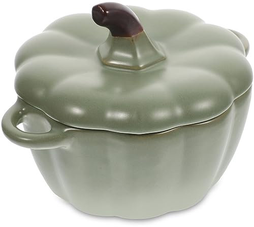 Luxshiny Ciotola in Ceramica Per Zuppa Di Zucca Pentola Per Stufato Da Cucina Ciotola Per Dessert Alla Zucca Contenitore Per Alimenti Commestibili Adatto Per Yogurt Frutta Insalate e Altri