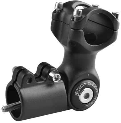 TRIWONDER Cykelstam justerbar 0-90 graders cykelstyre stam 25,4 31,8 60 mm 80 mm 93 mm 100 mm cykelstamstigare för mountainbike MTB, BMX (31,8 x 60 mm)
