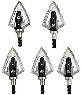 limaity 6 Stück Bogenschießen Pfeilspitze Jagdspitze 100 Grain Broadheads für Compoundbogen Recurve Bogen und Armbrust Pfeilspitze (Typ2)
