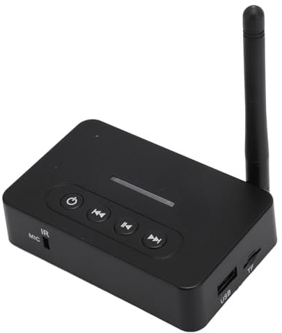 Trasmettitore Ricevitore Audio Bluetooth 5.1 per Stereo di Casa e Auto, 2 in 1 con Adattatore Audio HiFi Remoto con AUX NFC.