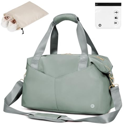 Ceneda Kleine Sporttasche Reisetasche mit Nassfach 40x20x25cm Trainingstasche für Damen Herren (Dunkelgrauarz)