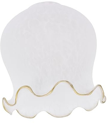 jojofuny Glass Frosted Flower Edge Lampshade Ceiling Light Cover Wall Lamp Shade for Living Room Bedroom Decoration