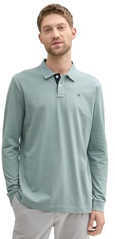 Tom Tailor Herren Longsleeve Basic Piqué Poloshirt