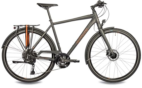 Airtracks Herren 28 Zoll Trekking Fahrrad TR.2870-C 2x11 Gang NEW Shimano CUES RD-U6020-11 SGS Shadow Schwarz Mat - Rahmenhöhen 50cm, 55cm und 60cm - Modell 2026