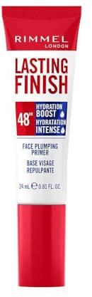 Rimmel Lasting Finish 48hr Hydration Boost Primer, Face Plumping, Smooths Fine Lines & Wrinkles, Dewy Finish, Flawless Makeup, Enriched with Biopeptides, Strengthens Skin, Boosts Natural Collagen