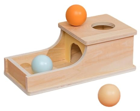 Gcroet Boîte de permanente Objet Jouets de boîte en Bois avec Une Balle de Forme de tiroir pour l'enfance précoce.