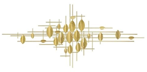 Wand Deko Abstrakte Kunst Wanddekoration Aus Metall, 149,9 Cm, Luxuriöse Wandkunst, Wanddekorationen, Geometrische Wandskulpturen Für Zuhause, Wohnzimmer, Schlafzimmer Wall Decor Moderne Wanddeko