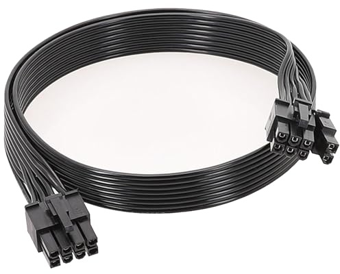 Buaak PCIE Cable Compatible with ARESGAME, Thermaltake, Corsair, Graphics Card Power Cable, 70cm PSU 8 Pin to 6+2 Pin GPU Adapter, PSU Modular Power Supply PCIE Extension Cable