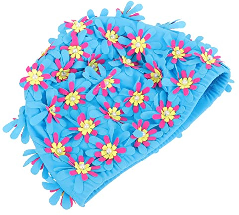 Toddmomy Schwimmkappe Für Lange Haare Handgefertigte Badekappe Mit Dreilagigem Design rutschfest Und Komfortabel Für Damen Uv-Schutz Für Schwimmen Und Wellness