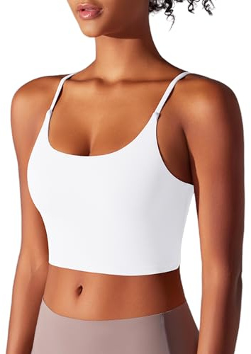 JTSONN Sujetador Deportivo Mujer Transpirable con Sujeción Media Sujetadores Deportivos con Almohadillas Fijas para el Pecho Tops Deportivos Fitness Yoga Entrenamiento Sin aro de Acero
