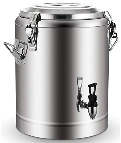 Dispensador de bebidas aislado de acero inoxidable, recipiente termo, para té, agua, café, bebidas heladas, con espiga de aislamiento caliente y frío de 20 horas