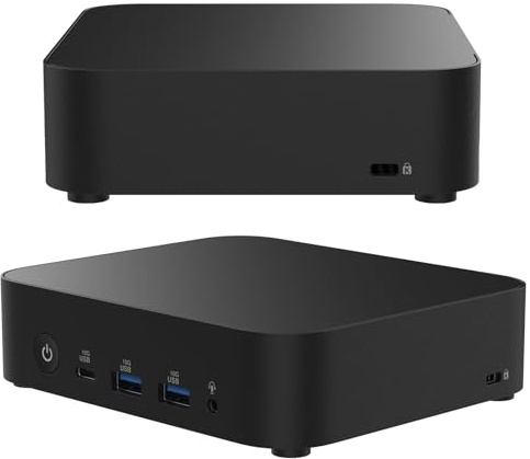 Cutesliving NUC 14 Elite Mini PC compatible avec Intel N97 Quad-Core, 16 Go de RAM DDR5, triple écran 4K, Wi-Fi 6E, design compact 0,56 L pour bureau/signalisation numérique/utilisation intégrée (16