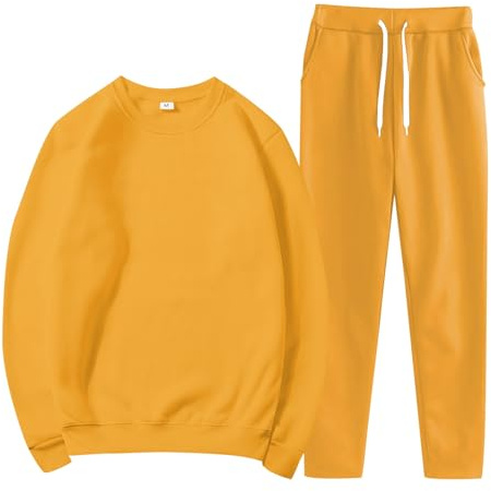 HOOUDO Tracksuit Womens Full Set Long Sleeve Sweatshirts Sweatpants Loungewear Sets with Pockets Sweatshirt Pants Joggings Suits Sportwear Yoga Gym Workout Outfits Activewear
