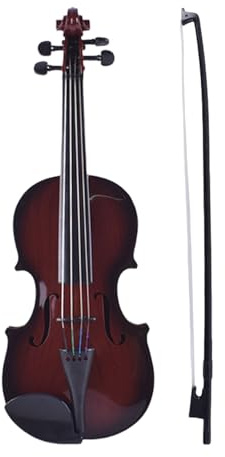 VIOLINO PER GIOCHI BAMBINI - 6.69x18,9 pollici, violino di avviamento resistente, strumento per principianti realistico, finta giocattolo musicale | Design leggero per casa e viaggio, regalo di comple