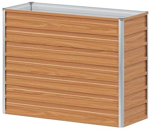 Bancal de acero galvanizado 100 x 40 x 77 cm – duradero y resistente a la intemperie para jardín y balcón – ideal para cultivo de verduras y flores