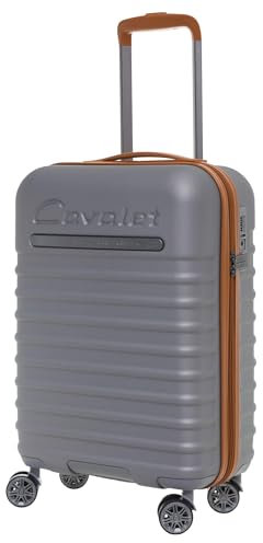 Bowatex Handgepäck Hartschalentrolley Koffer Silber Rollenkoffer 55 cm Cavalet