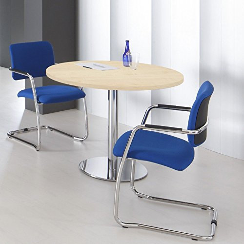 Weber Büro Optima runder Besprechungstisch Esstisch Küchentisch Tisch Ahorn Rund Ø 100 cm