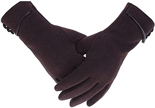 Guantes Mujer Invierno Gruesos Forrados Termicos a Prueba de Viento Movil Tactil Guantes para Moto Corriendo Esquí