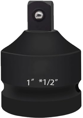 Adaptador de impacto 1 a 1/2 Transmisión de manguito de impacto neumático Convertidor reductor neumático para las conversiones driver de impacto, llaves de carraca (paquete de 1)