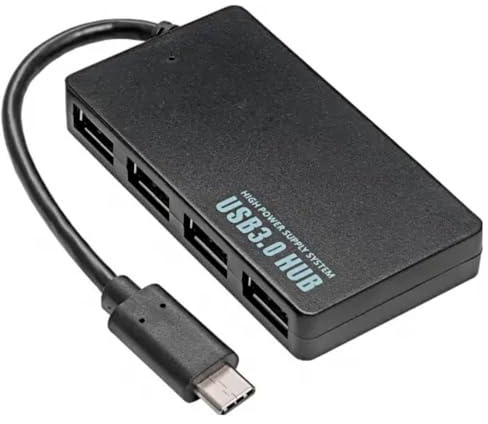 Akyga AK-AD-52 - Hub USB 3.0 (4 Puertos USB 3.0, Conector Macho A 3.0, 20 cm)