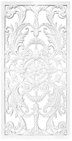 Wandornament | vorgrundiertes schlagfestes Polyurethane | Bild | Klassisch | Verzierung | weiß | PU | Hexim Perfect | 1800 x 905 mm | K4044