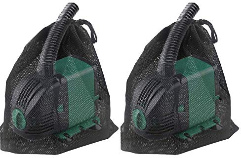 Awvlvwa Pond Pump Filter Bag, 12.2x 15.9 2 Pack Drawstring Pond Mesh Pump Barrier Bags for Pool Biofilters Aquarium Filtration, Protection Cover from Needles Leaves Hair for Outdoor Fountain