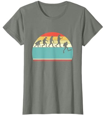 Evolution Plongeur Cadeau Plongée Noël Humour Vintage T-Shirt